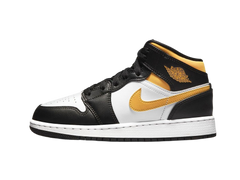 Nike Air Jordan 1 Mid GS Black University Gold