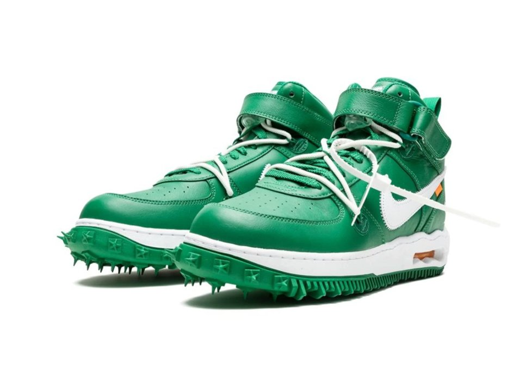Off-White x Air Force 1 Mid SP Leather Pine Green-Nike-pikastore.cz