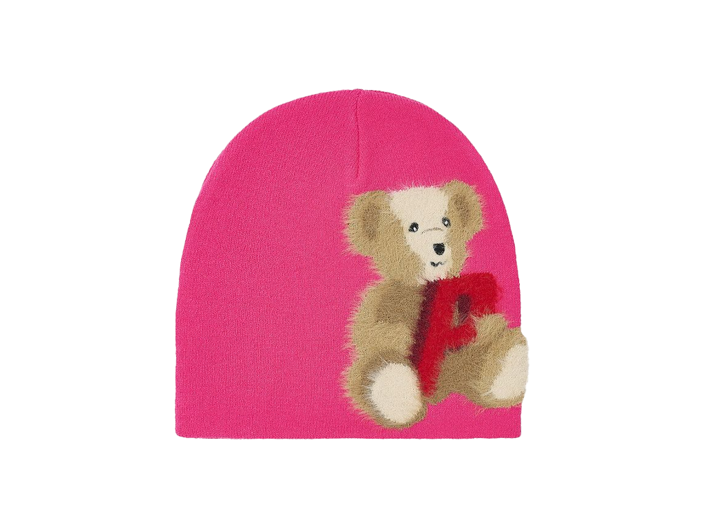 Palace P Bear Nein Cuff Beanie Pink-Palace-pikastore.cz