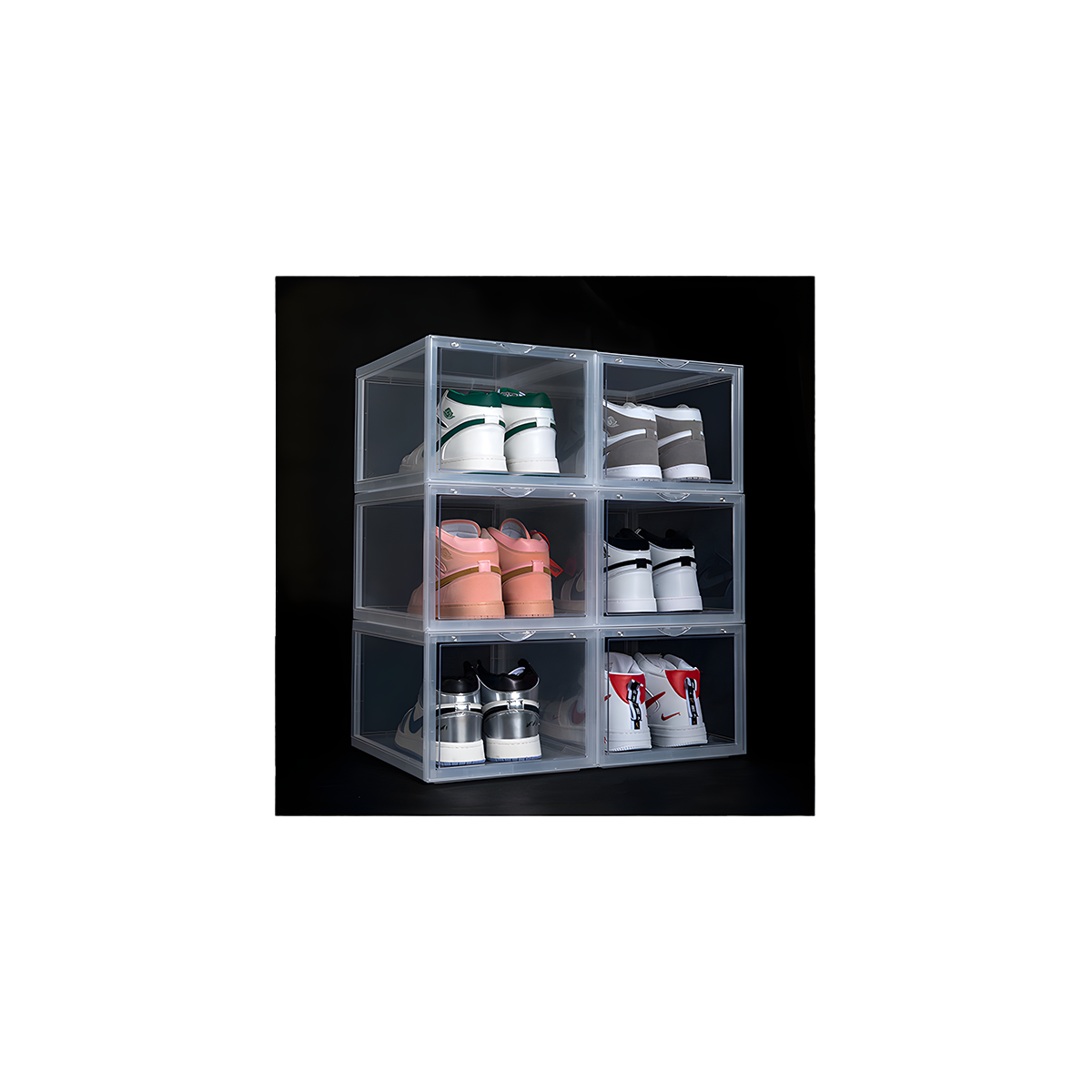 Transparent boxes for sneakers
