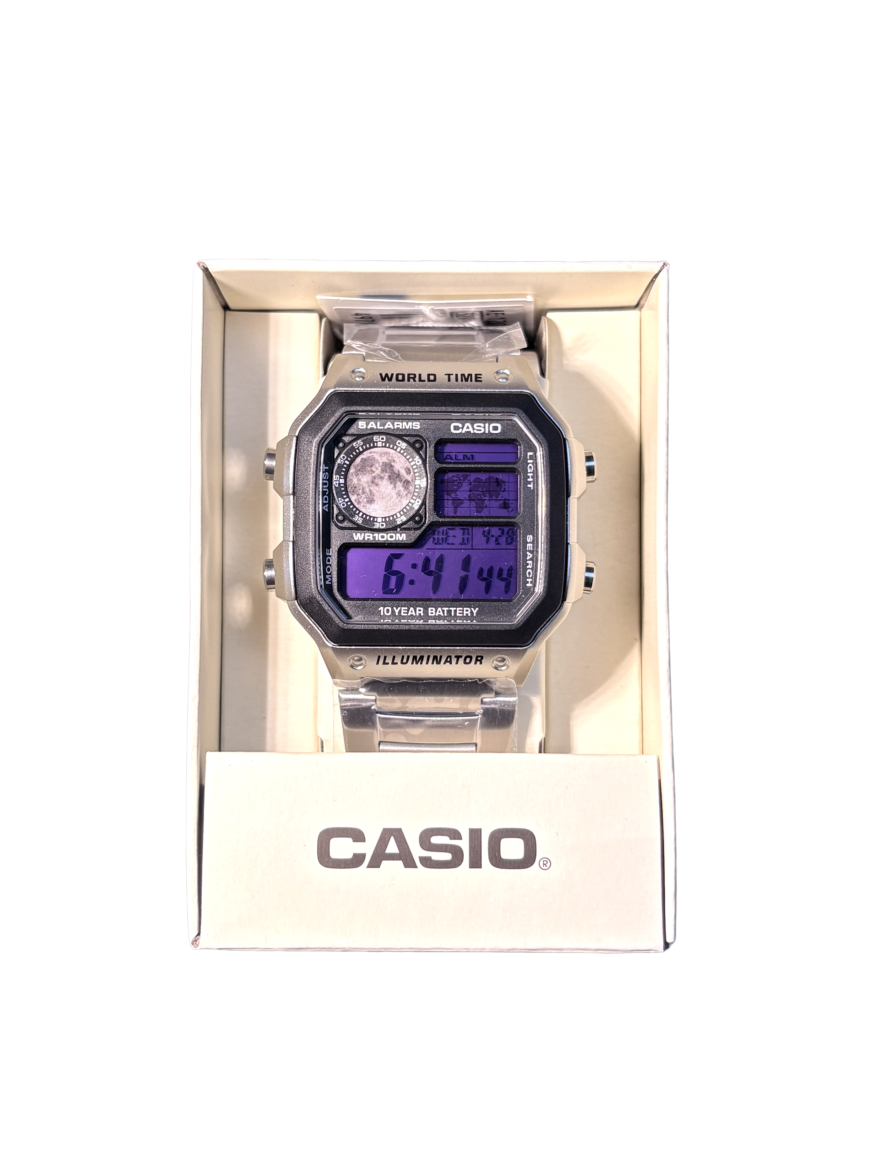 Modial Casio Purple Moon Steel Watch-Apparel & Accessories-Modial-pikastore.cz