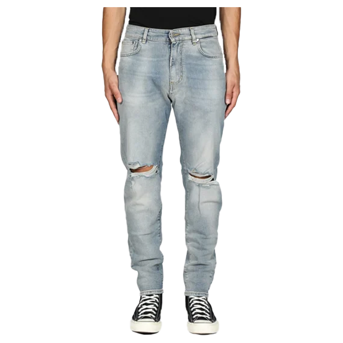 Represent Baggy Destroyer Denim In Blu-Represent-pikastore.cz