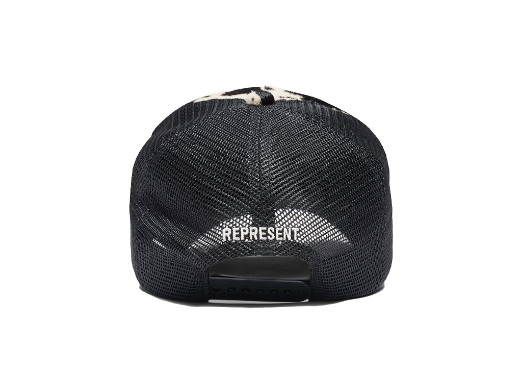 Represent Cowhide Print Cap Flat White Jet Black-Represent-pikastore.cz