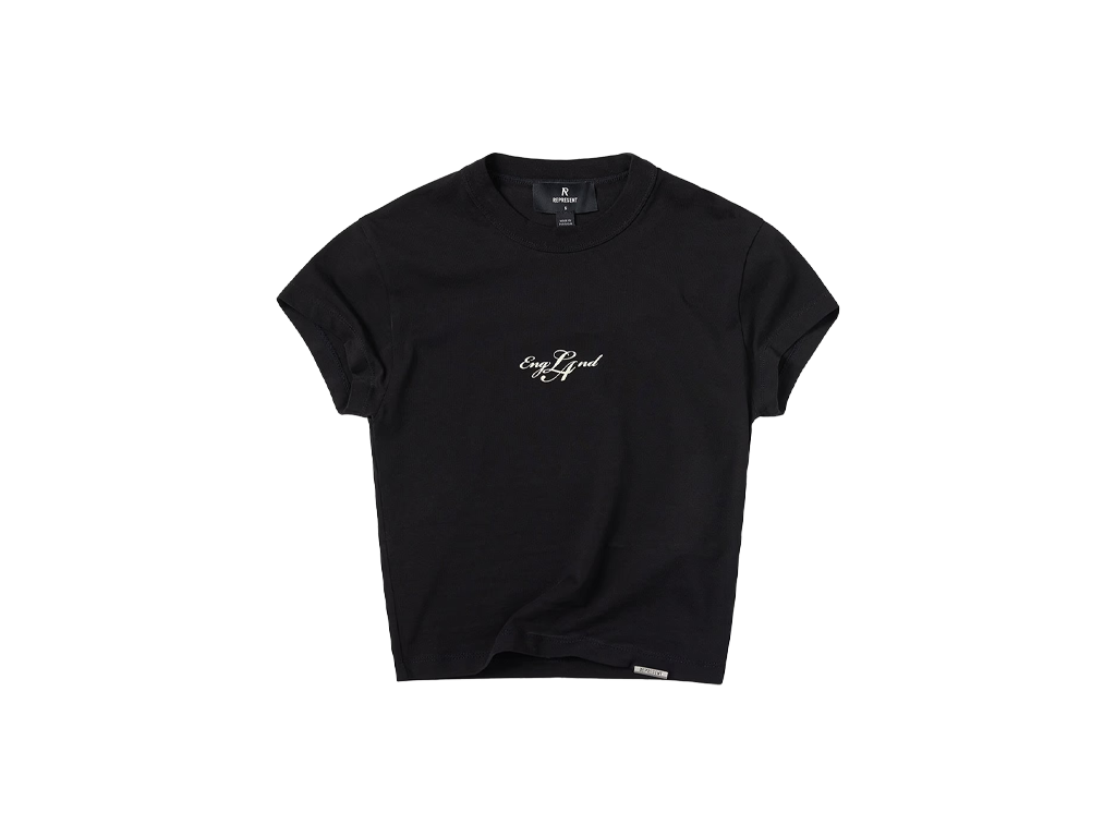 Represent EngLAnd Baby Tee Jet Black