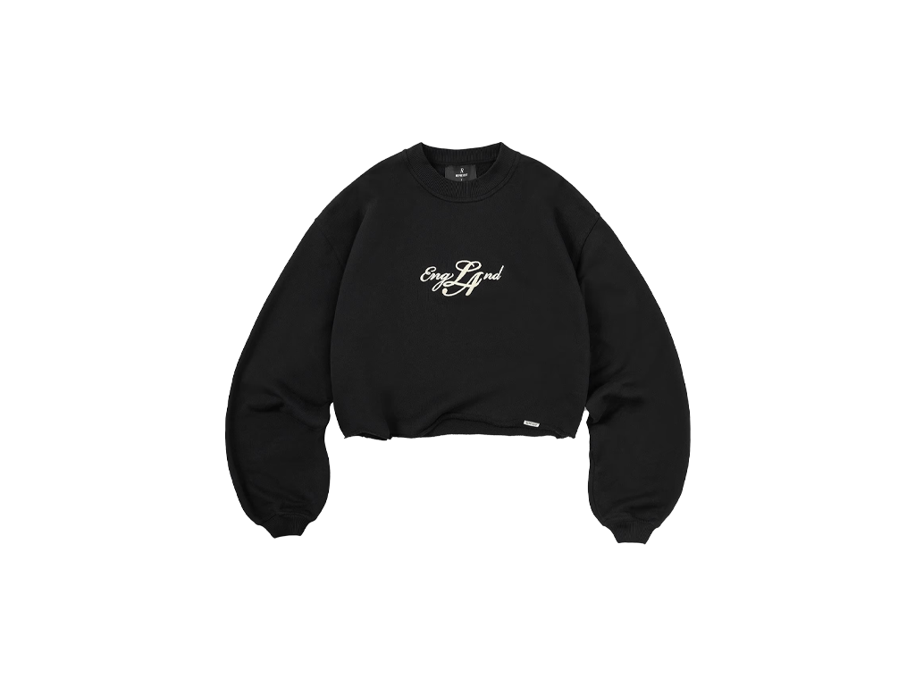 Represent EngLAnd Cropped Sweatshirt Jet Black