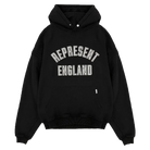 Represent England Applique Hoodie Jet Black-Represent-pikastore.cz