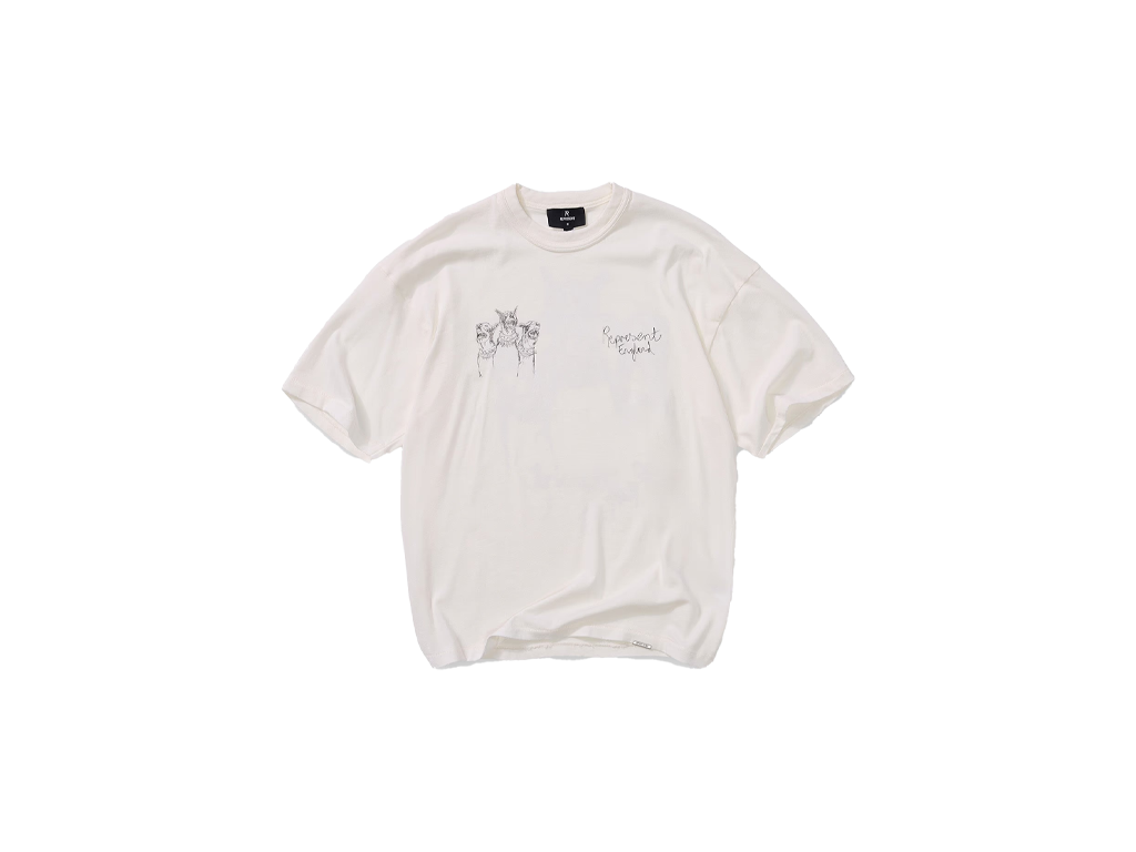 Represent Hand Drawn Thoroughbred T-Shirt Flat White-Represent-pikastore.cz