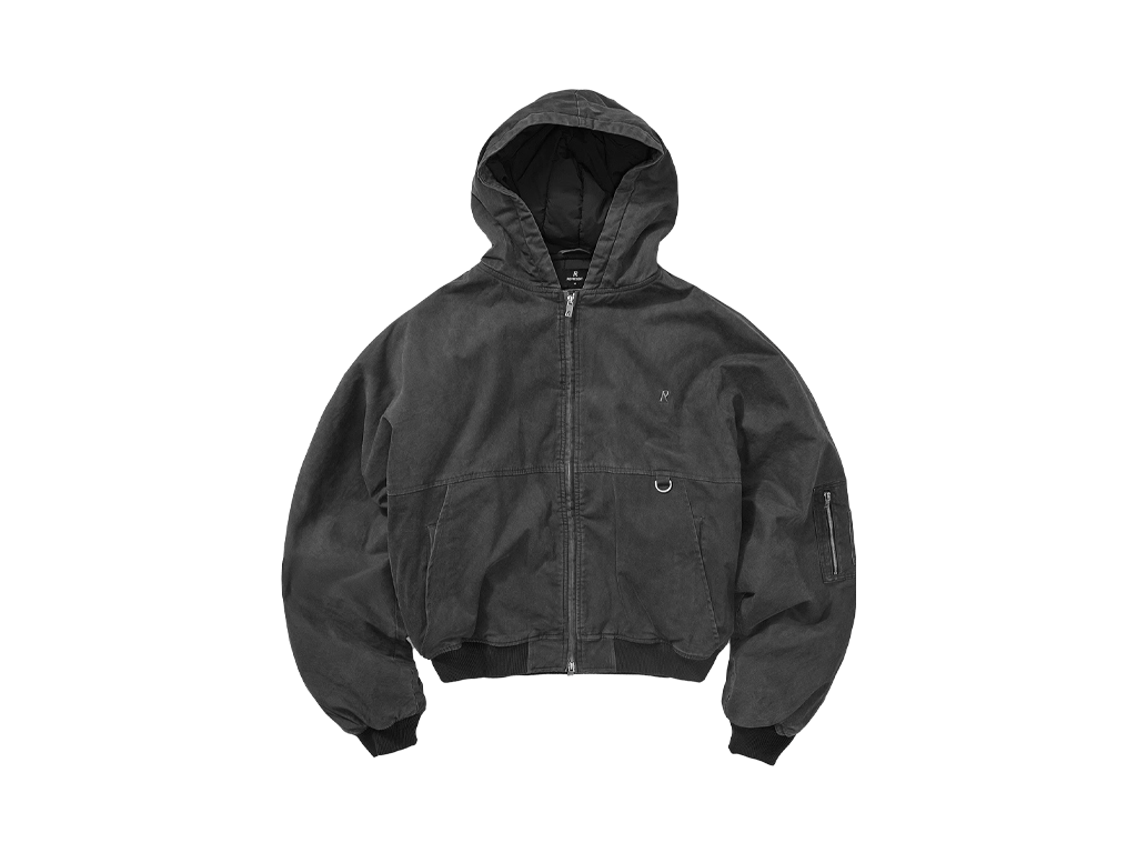 Represent Hooded Bomber Washed Black-Represent-pikastore.cz