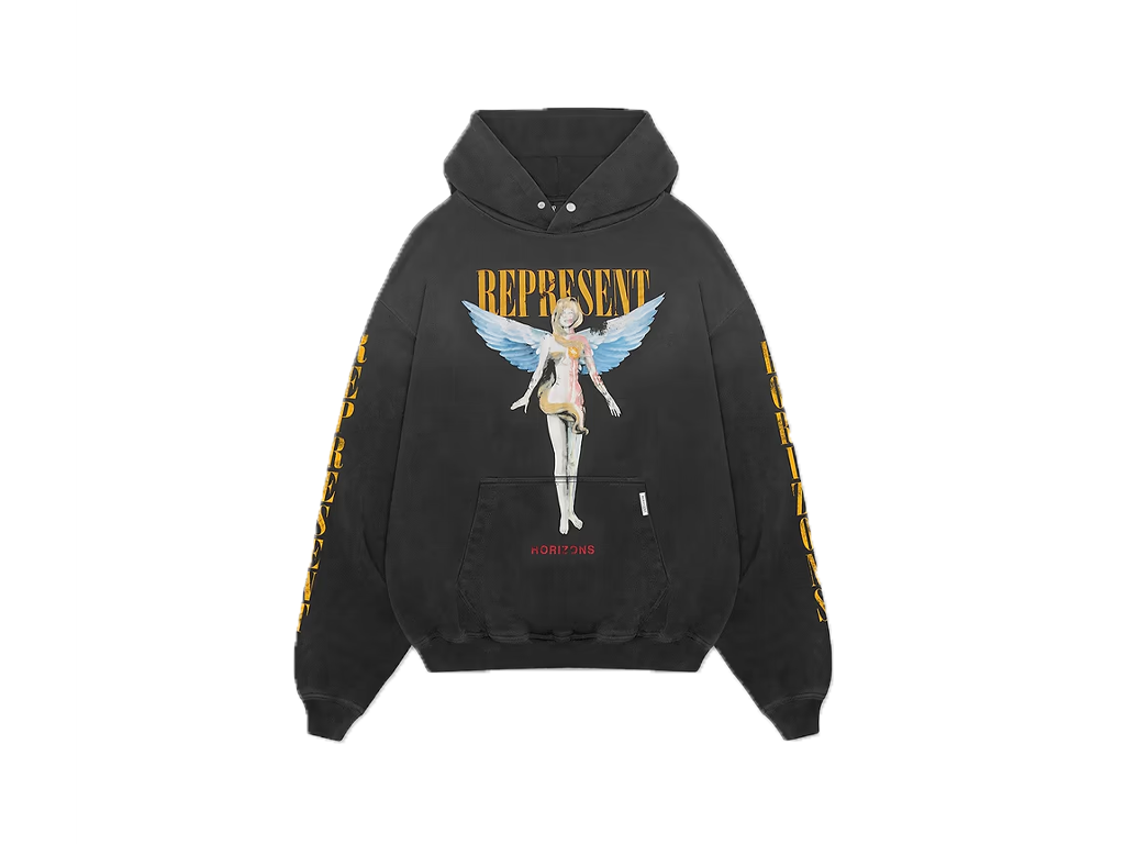 Represent Reborn Hoodie Aged Black