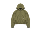 Represent Initial Boxy Zip Through Hoodie Army Green-Represent-pikastore.cz