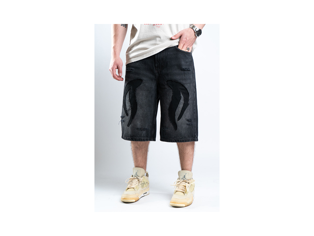 Custom Tribal Shorts Black-Kalhoty-Custompantsprg-pikastore.cz