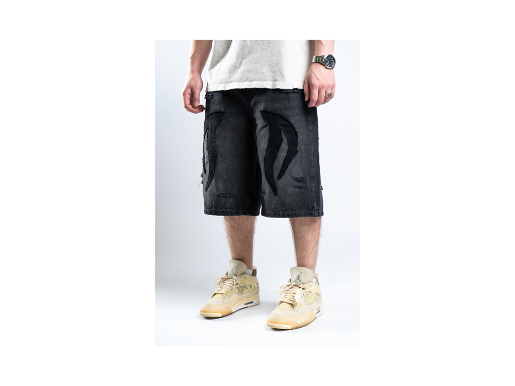 Custom Tribal Shorts Black-Kalhoty-Custompantsprg-pikastore.cz