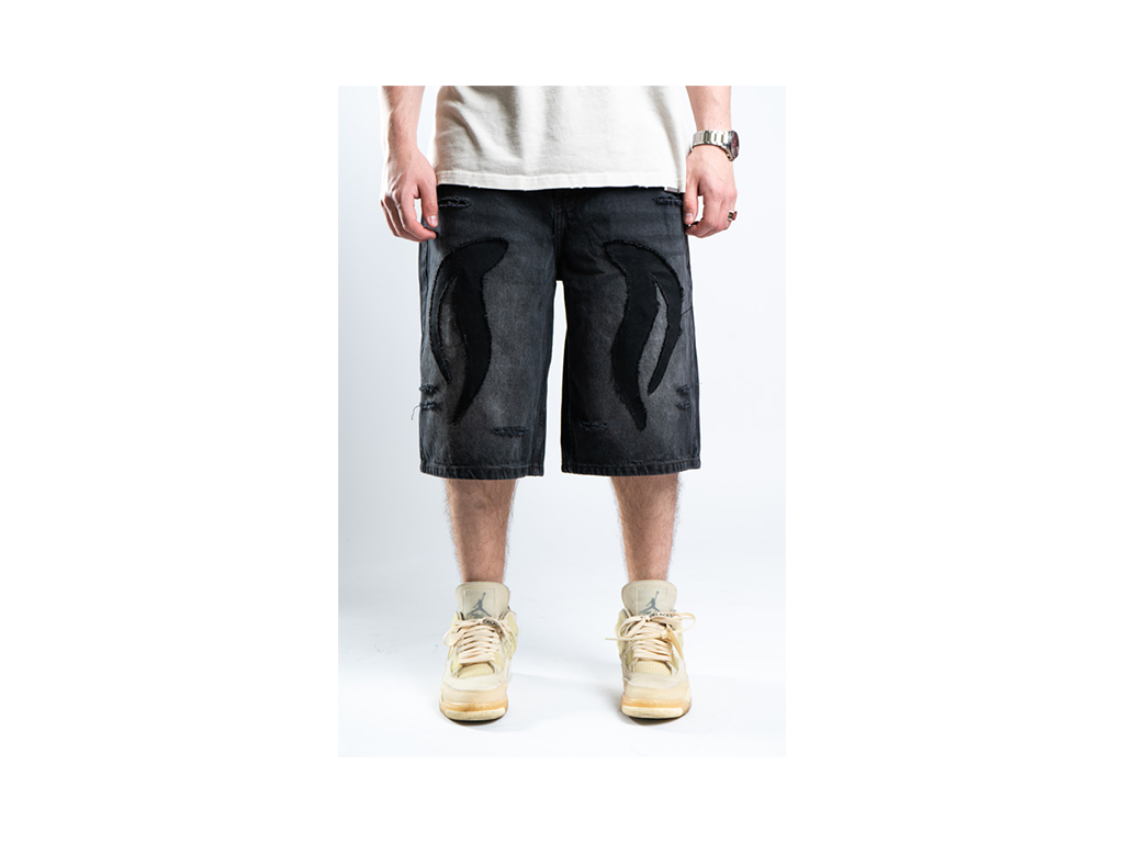 Custom Tribal Shorts Black-Kalhoty-Custompantsprg-pikastore.cz