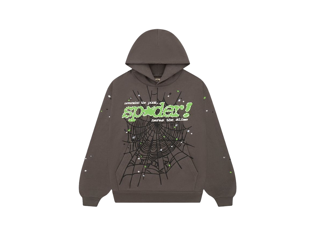 Sp5der Punk V2 Hoodie Slate Grey