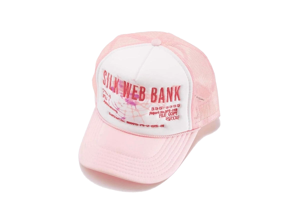 Sp5der Silk Web Bank Trucker Hat Pink