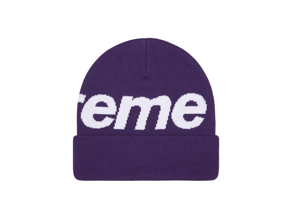 Supreme Big Logo Beanie (FW25) Purple-Supreme-pikastore.cz