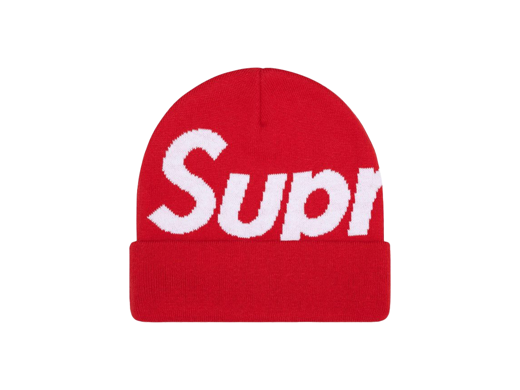 Supreme Big Logo Beanie (FW25) Red-Supreme-pikastore.cz
