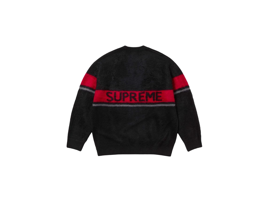 Supreme Brushed Stripe Sweater Black-Supreme-pikastore.cz