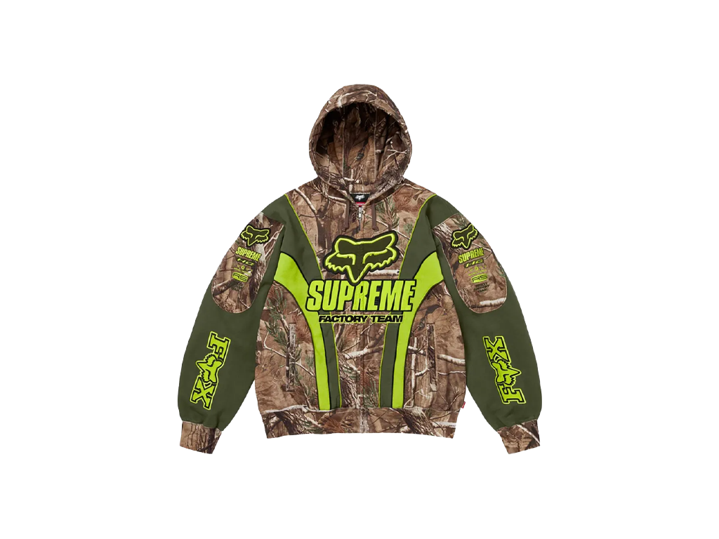 Supreme Fox Racing Zip Up Hooded Sweatshirt Realtree Hardwoods Camo-Supreme-pikastore.cz