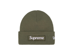 Supreme New Era Box Logo Beanie (FW25) Light Olive