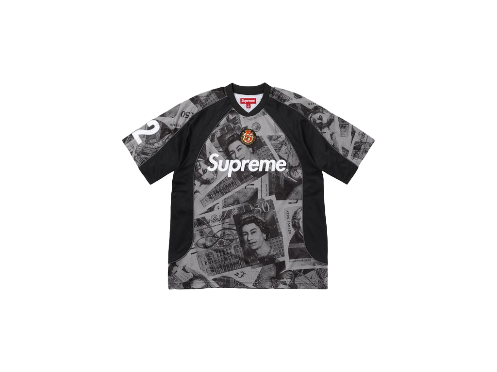 Supreme Pounds Soccer Jersey Black-Supreme-pikastore.cz