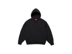 Supreme Satin Applique Hooded Sweatshirt (SS26) Black