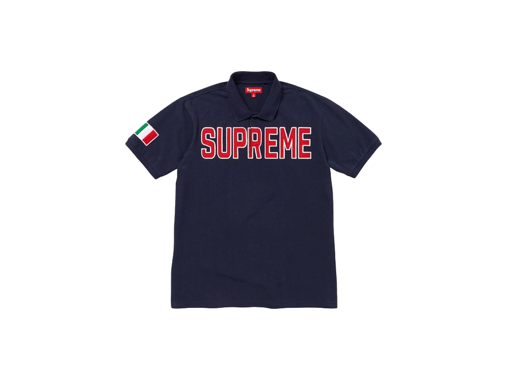 Supreme Twill Applique Polo Navy-Supreme-pikastore.cz