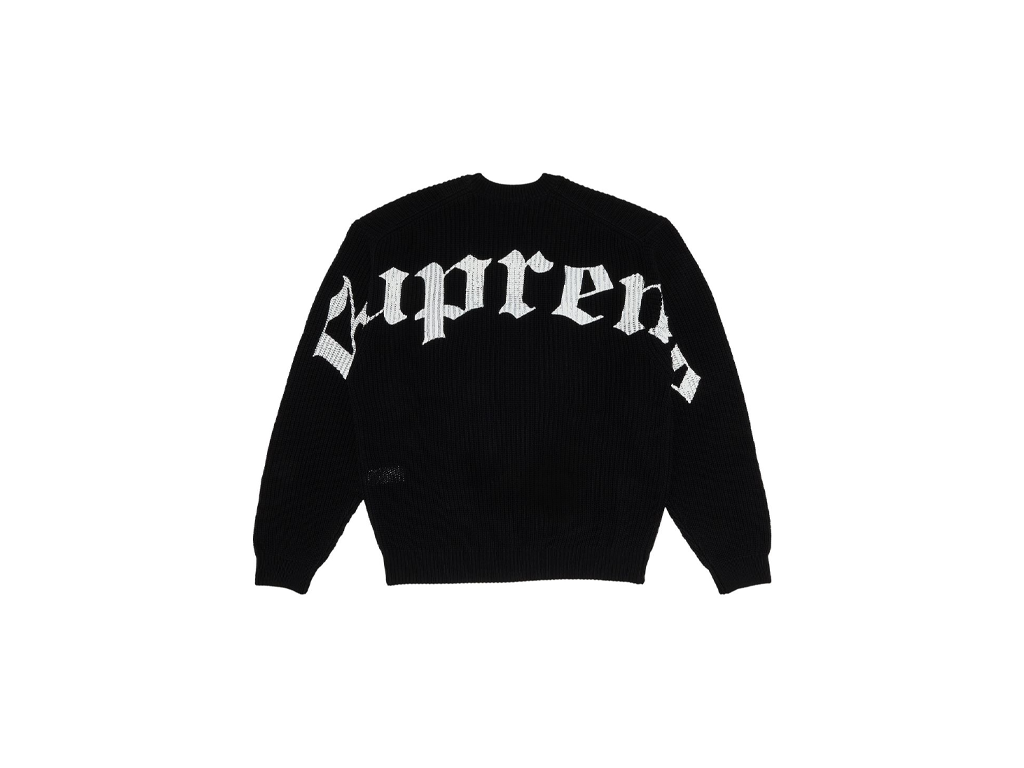 Supreme Old English Printed Sweater Black – pikastore.cz Supreme Old English Printed Sweater Black – pikastore.cz