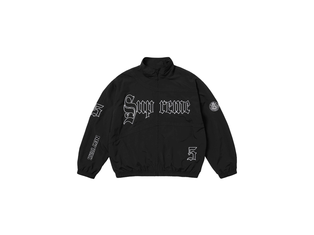 Supreme Old English Track Jacket Black-Supreme-pikastore.cz
