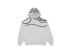 Supreme Shoulder Script Hooded Sweatshirt Heather Grey