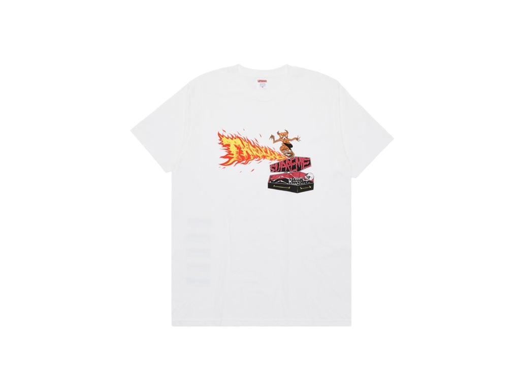 Supreme x Thrasher Back Tail Tee White-Supreme-pikastore.cz