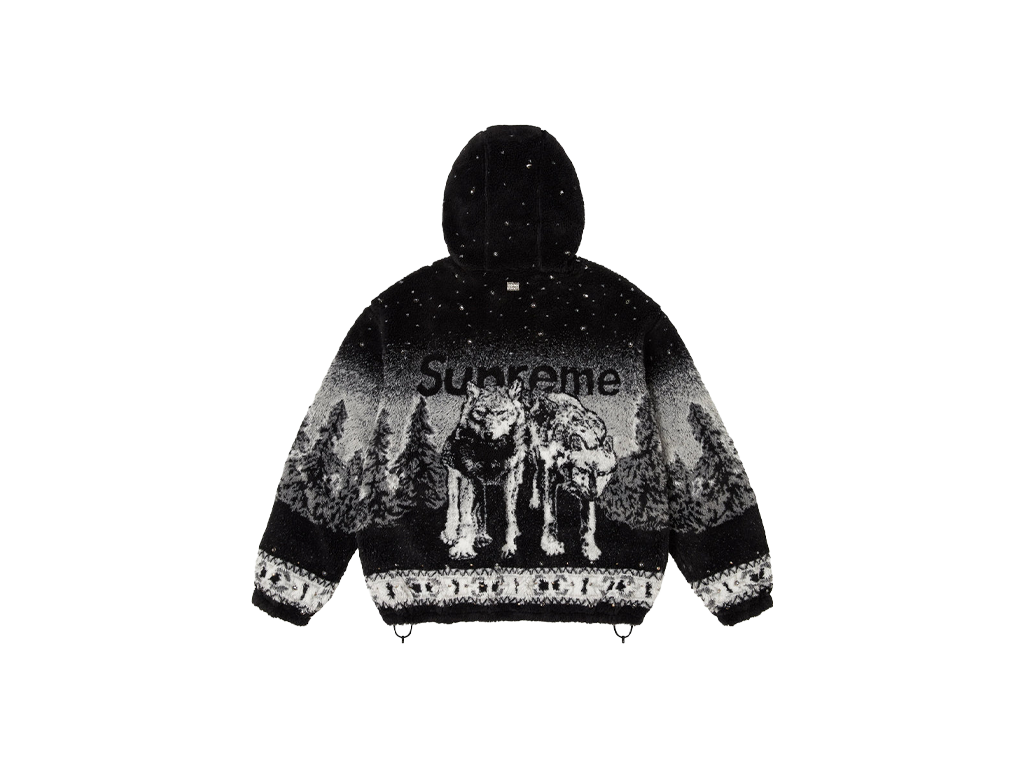 Supreme b.b. Simon Reversible Hooded Fleece Jacket Black-Supreme-pikastore.cz