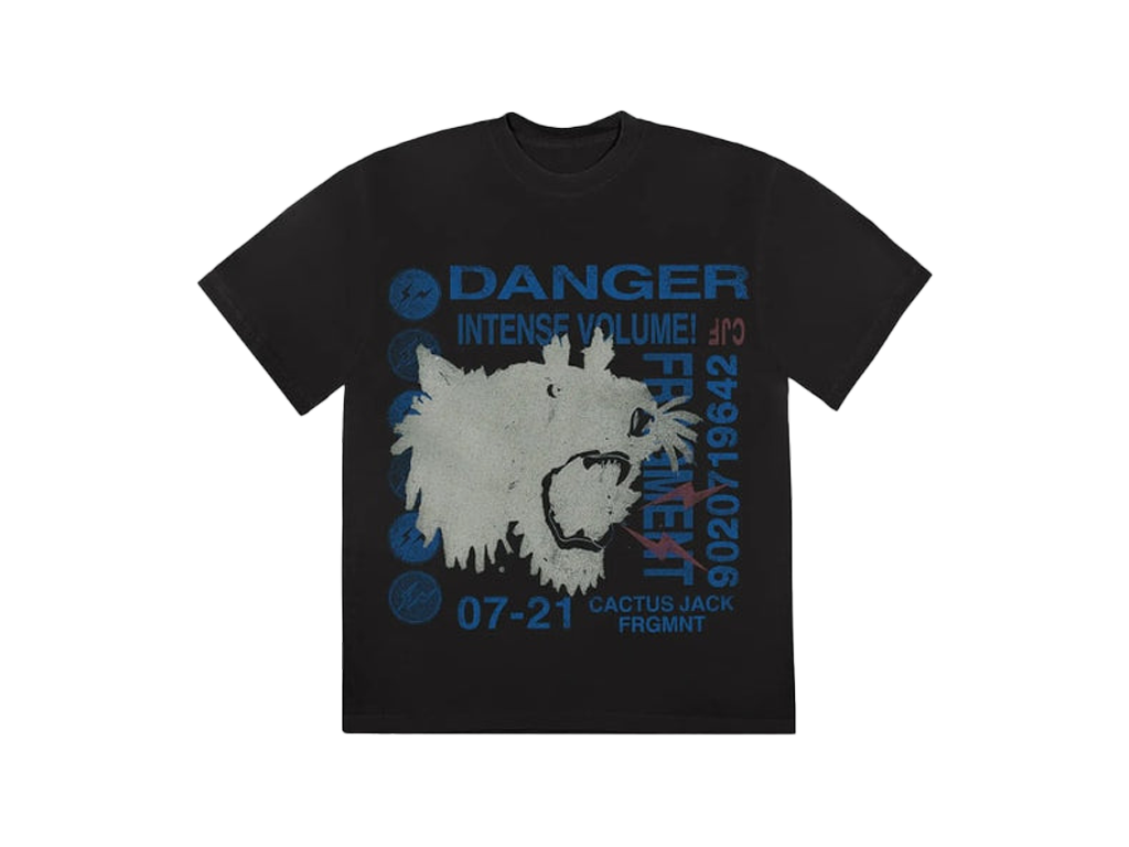 Travis Scott Cactus Jack For Fragment Danger Tee Washed Black-Travis Scott-pikastore.cz