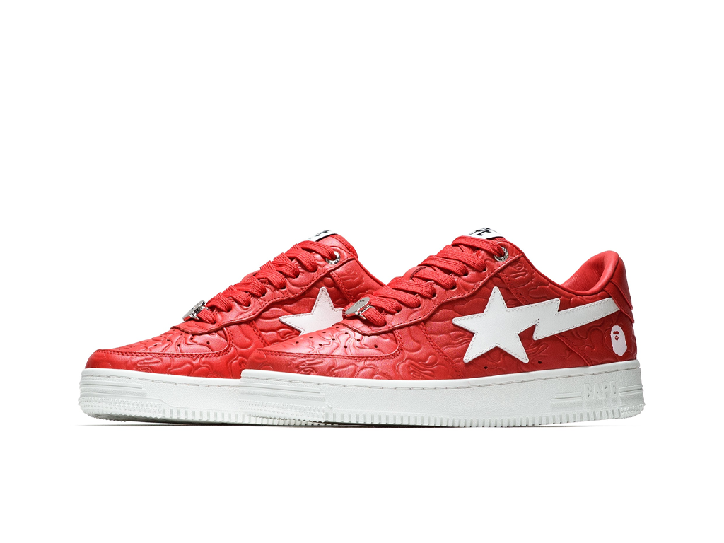 Wmns Bapesta #3 Line Camo Red