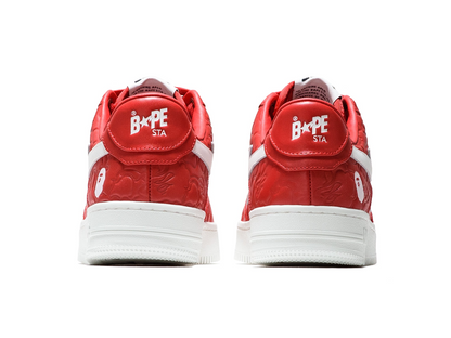 Wmns Bapesta #3 Line Camo Red