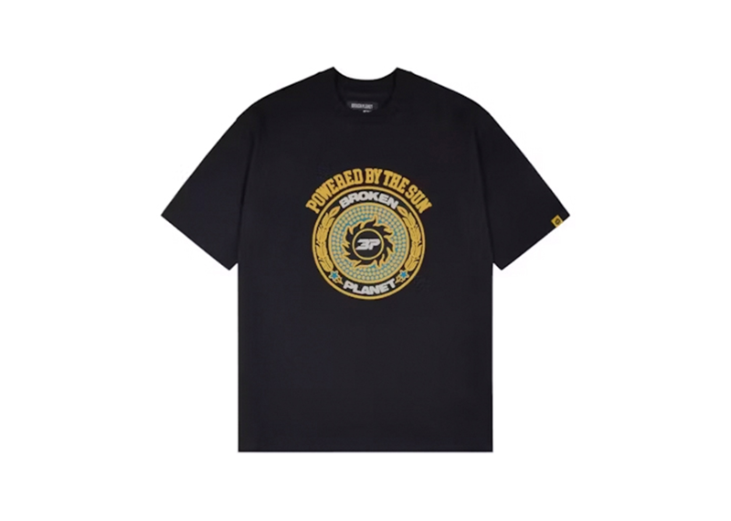 Broken Planet Crest T-Shirt Midnight Black