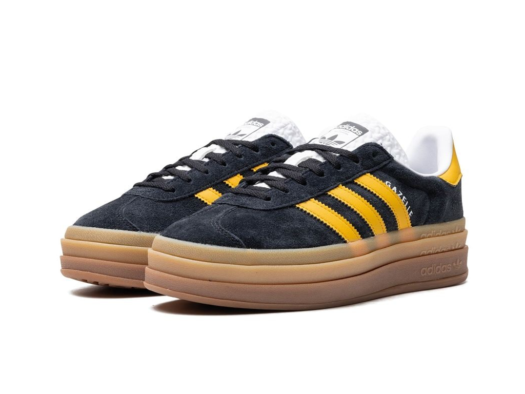 Adidas Gazelle Bold Black Bold Gold (Women's)-sneakers-Adidas-pikastore.cz