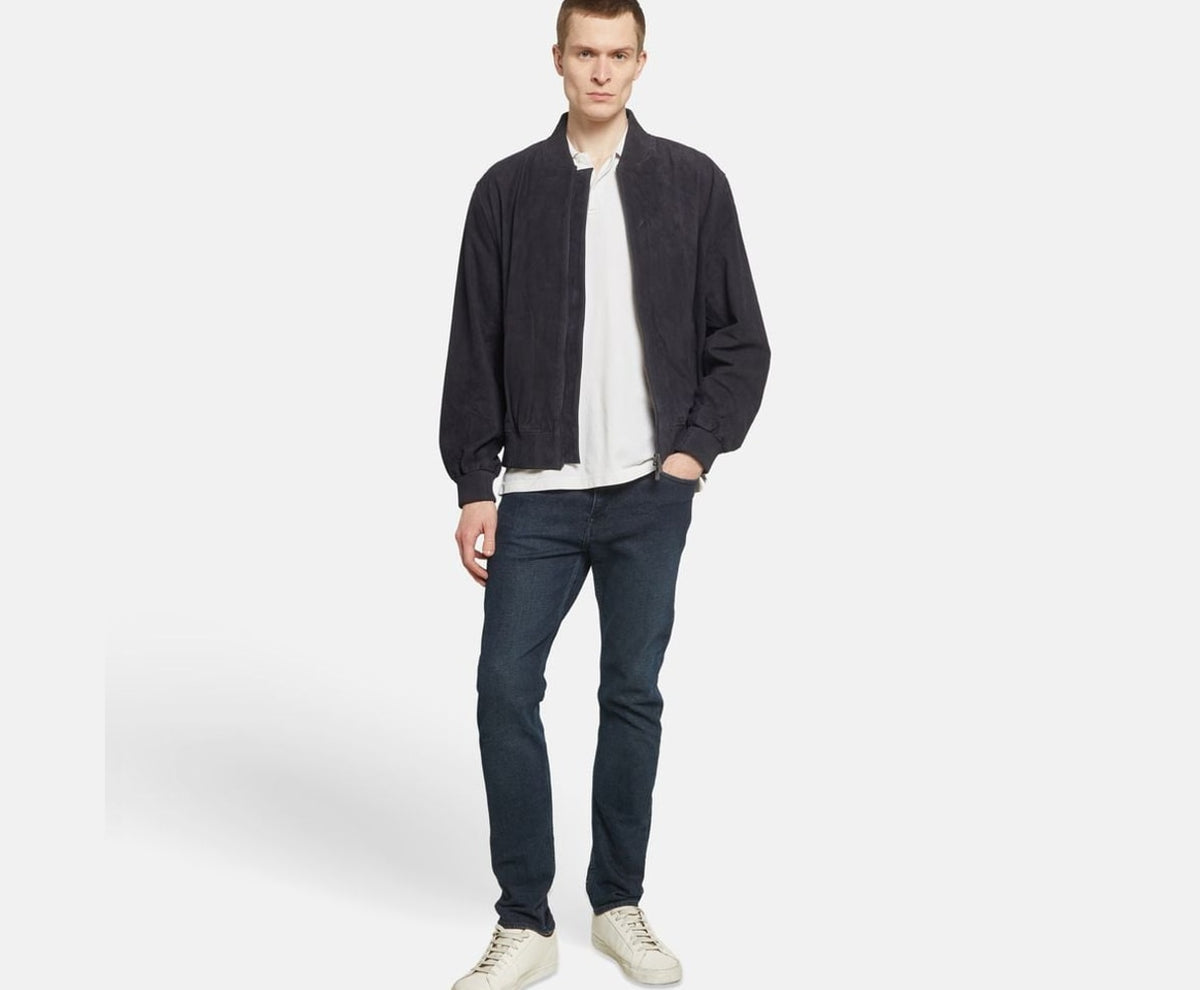 Calvin Klein Leather blouson Blue – odjeća – fotografija 6 od 6