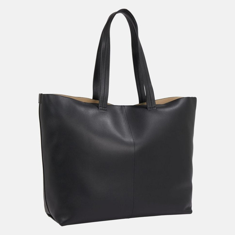 Calvin Klein Leather tote bag Black – táska – fotó 4/5