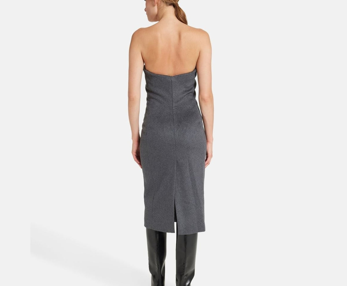 Calvin Klein Bandeau dress Grey – fotografia 3 din 5