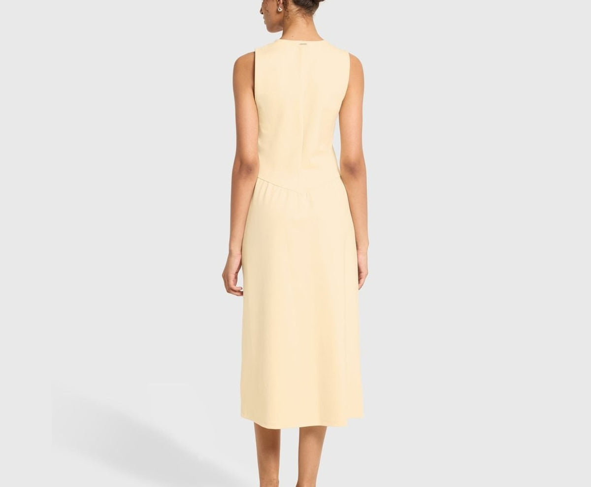 Calvin Klein Midi dress Light Yellow – oblečení – fotka 4 z 5