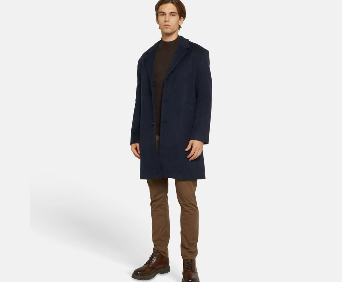 Calvin Klein Wool-blend coat Blue – geacă – fotografia 6 din 6