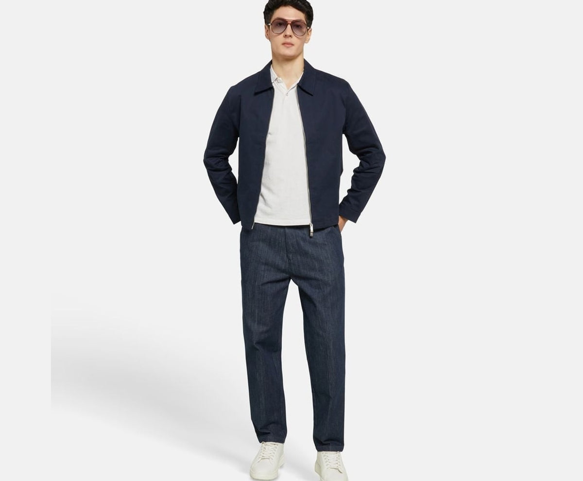 Calvin Klein Shacket Dobby Dark Blue – abbigliamento – foto 6 di 6