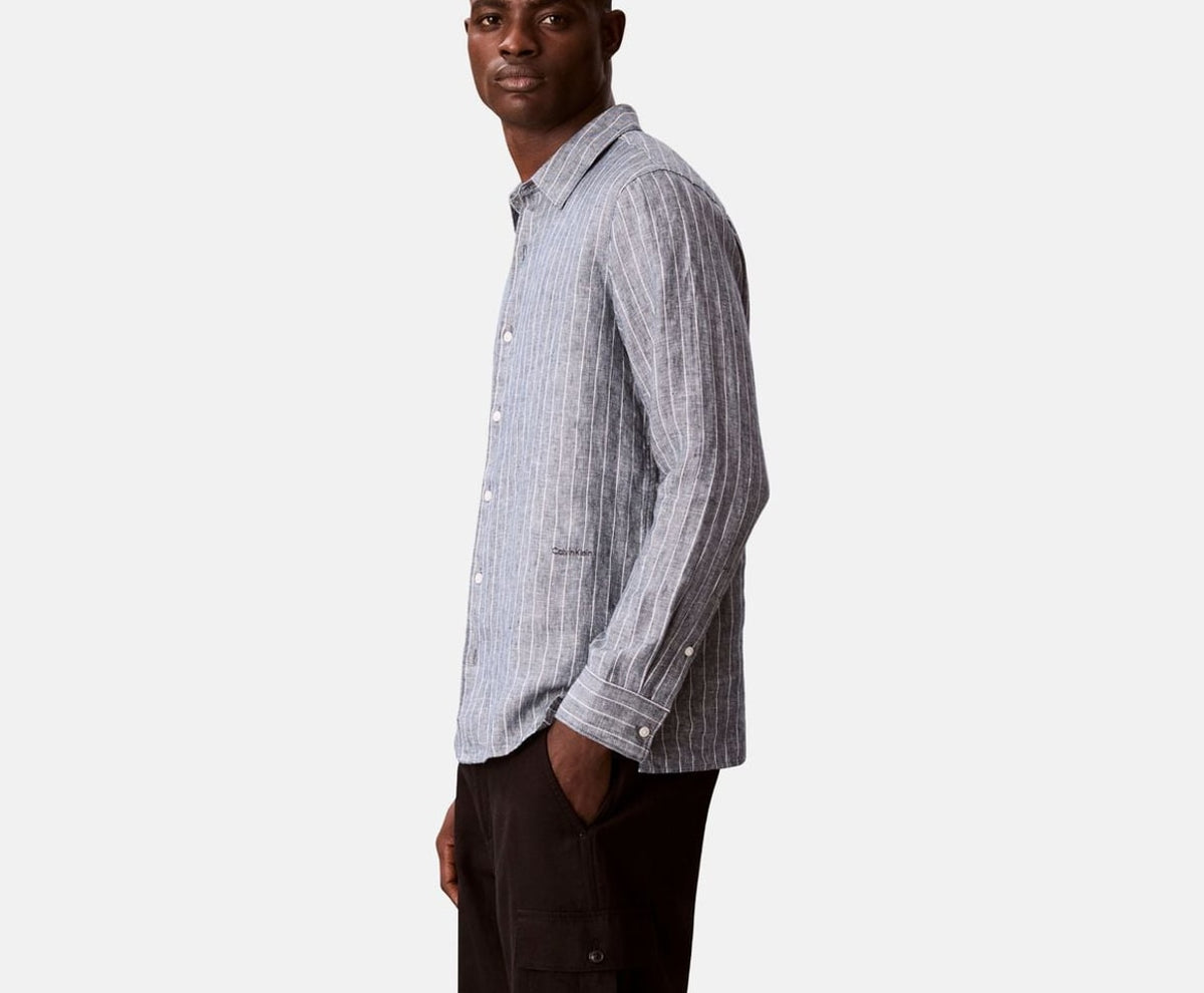 Calvin Klein Linen shirt Blue – tøj – foto 5 af 6