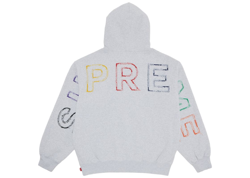 Supreme Frayed Hooded Sweatshirt Heather Grey-Supreme-pikastore.cz