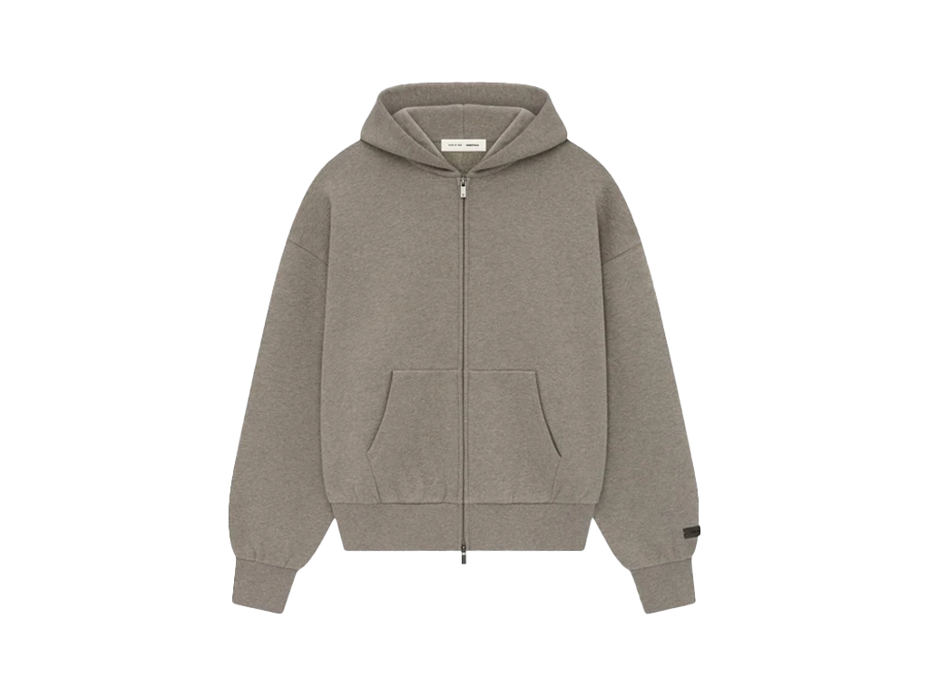 Fear of God Essentials Classic Fleece Zip-Up Hoodie Homestead Heather – mikina, oranžová