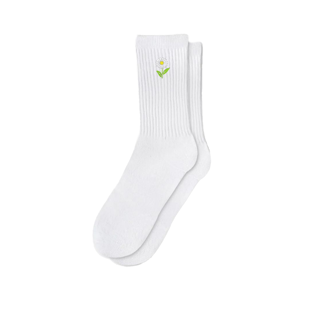 Socks White Daisy - Capkov Embroidery-Apparel & Accessories-Capkov Embroidery-pikastore.cz