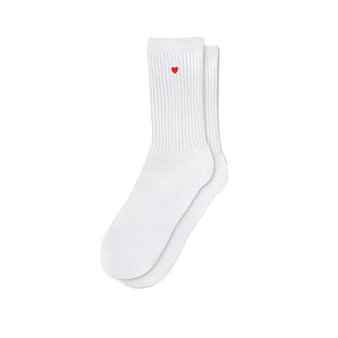 Socks White Heart - Capkov Embroidery-Apparel & Accessories-Capkov Embroidery-pikastore.cz