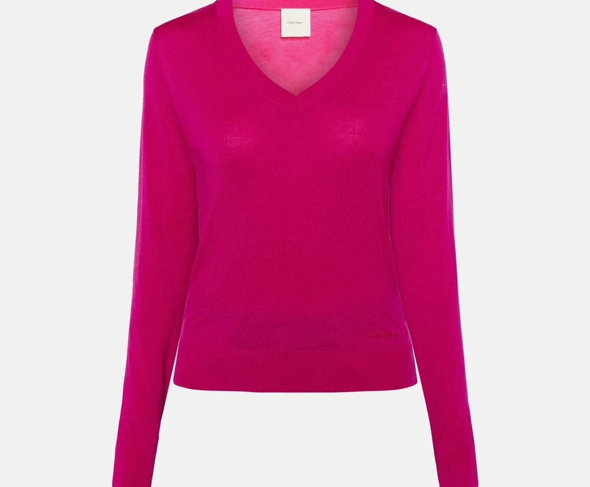 Calvin Klein Wool pullover Pink – vaatteet, vaaleanpunainen
