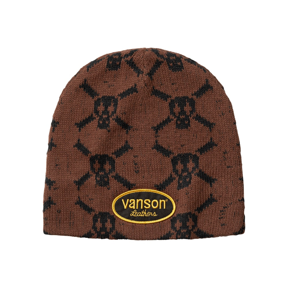 Supreme x Vanson Leathers Skull Beanie Brown